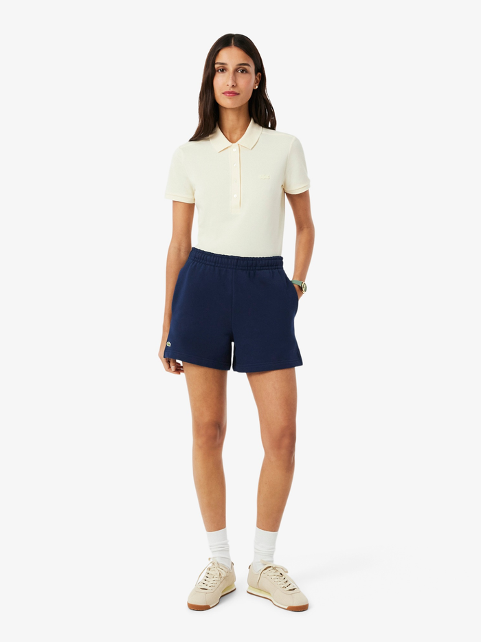 LACOSTE WOMEN Fleece Shorts Midnight Blue - MAISONDEFASHION.COM