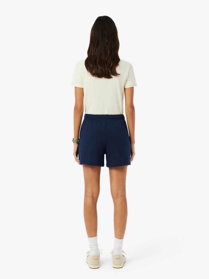 LACOSTE WOMEN Fleece Shorts Midnight Blue - MAISONDEFASHION.COM