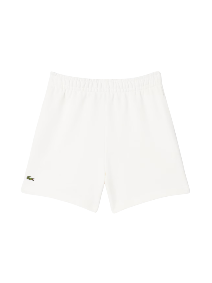 LACOSTE WOMEN Fleece Shorts White - MAISONDEFASHION.COM