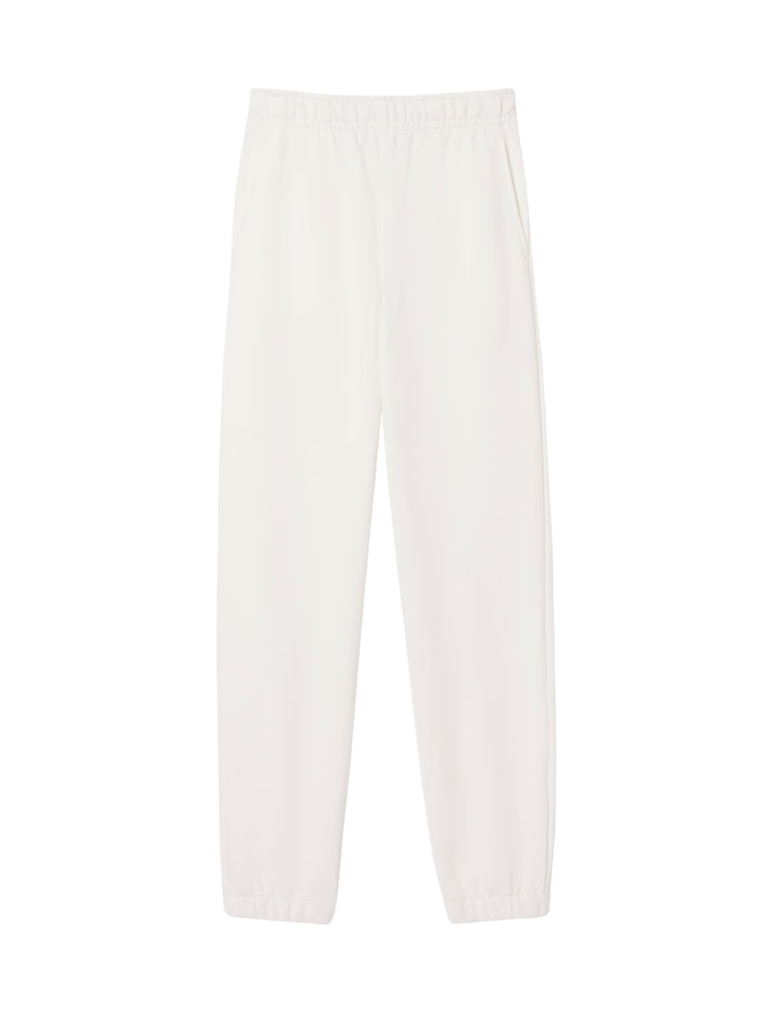 LACOSTE WOMEN Fleece Sweatpants White - MAISONDEFASHION.COM