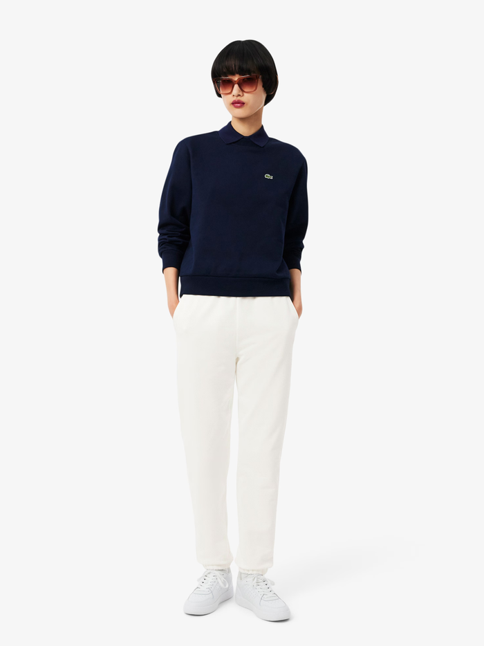 LACOSTE WOMEN Fleece Sweatpants White - MAISONDEFASHION.COM