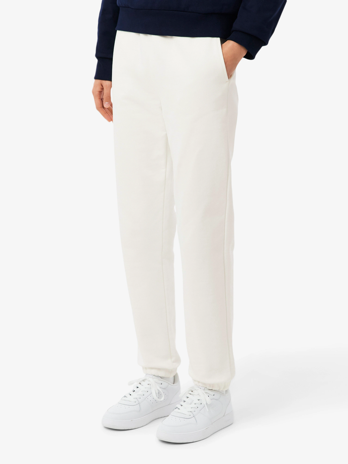 LACOSTE WOMEN Fleece Sweatpants White - MAISONDEFASHION.COM