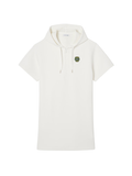 LACOSTE WOMEN Hooded Piqué Dress White - MAISONDEFASHION.COM