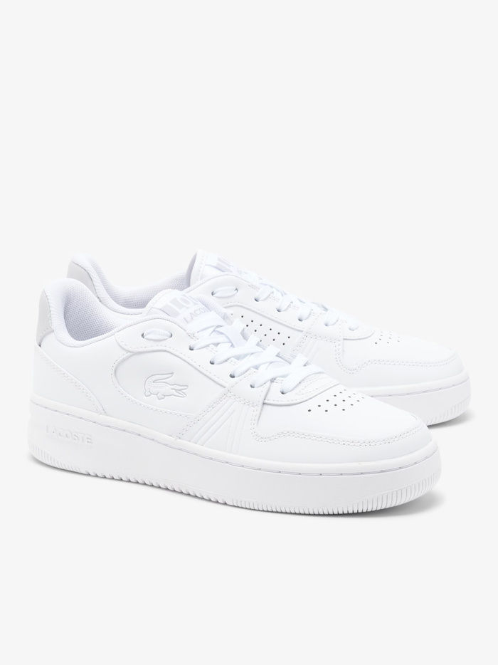 LACOSTE WOMEN L001 Set Leather Sneakers White - MAISONDEFASHION.COM