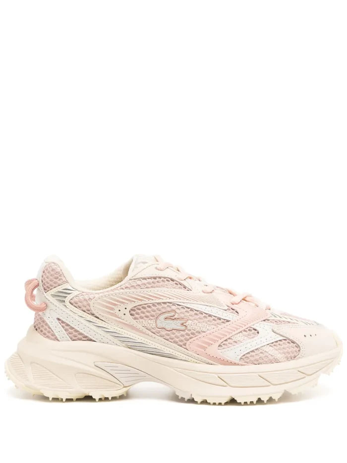 LACOSTE WOMEN L003 Neo Shot Sneakers Off-White/Light Pink - MAISONDEFASHION.COM