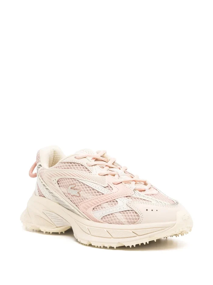 LACOSTE WOMEN L003 Neo Shot Sneakers Off-White/Light Pink - MAISONDEFASHION.COM