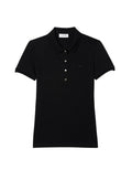 LACOSTE WOMEN L.12.D Slim Fit Stretch Piqué Polo Shirt Black - MAISONDEFASHION.COM