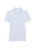LACOSTE WOMEN L.12.D Slim Fit Stretch Piqué Polo Shirt Light Blue - MAISONDEFASHION.COM