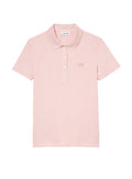 LACOSTE WOMEN L.12.D Slim Fit Stretch Piqué Polo Shirt Light Pink - MAISONDEFASHION.COM
