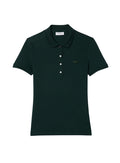 LACOSTE WOMEN L.12.D Slim Fit Stretch Piqué Polo Shirt Sinople Green - MAISONDEFASHION.COM