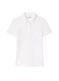 LACOSTE WOMEN L.12.D Slim Fit Stretch Piqué Polo Shirt White - MAISONDEFASHION.COM