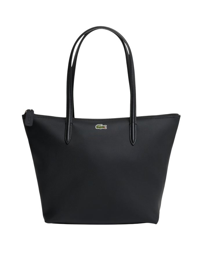 LACOSTE WOMEN Large L.12.12 Concept Tote Black - MAISONDEFASHION.COM