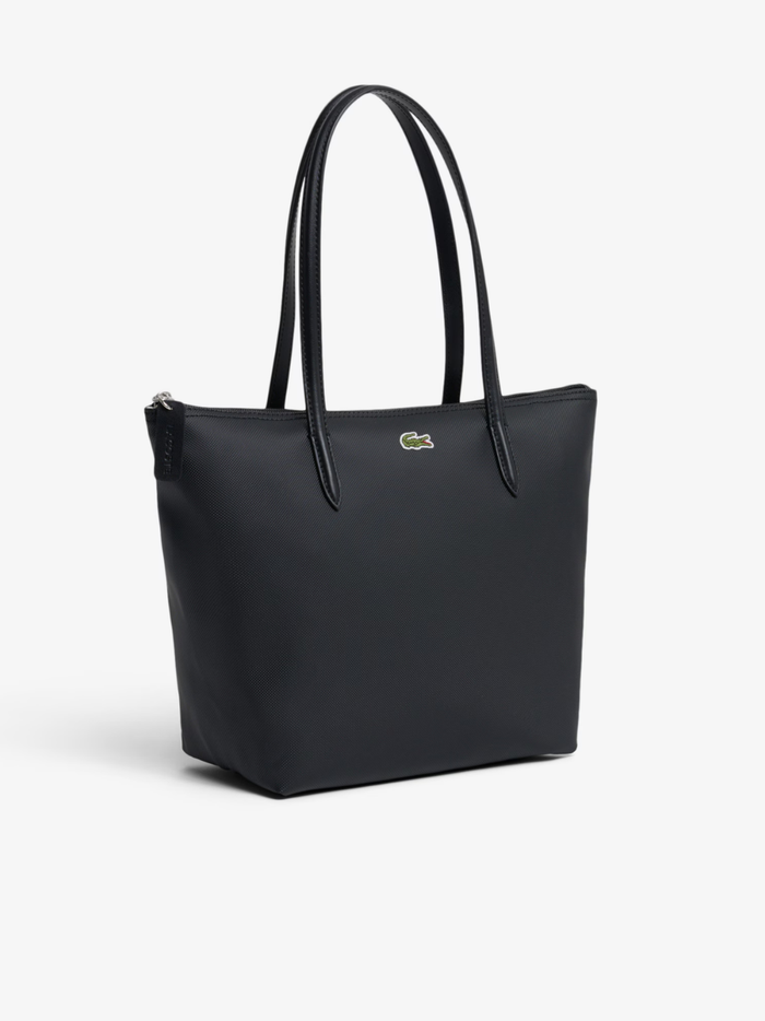 LACOSTE WOMEN Large L.12.12 Concept Tote Black - MAISONDEFASHION.COM