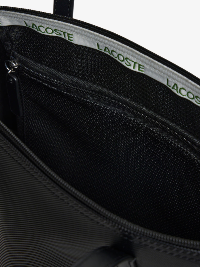 LACOSTE WOMEN Large L.12.12 Concept Tote Black - MAISONDEFASHION.COM