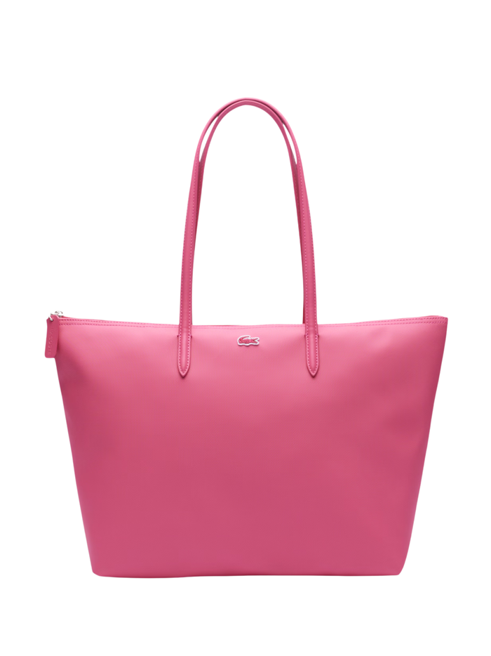 LACOSTE WOMEN Large L.12.12 Concept Tote Pink - MAISONDEFASHION.COM
