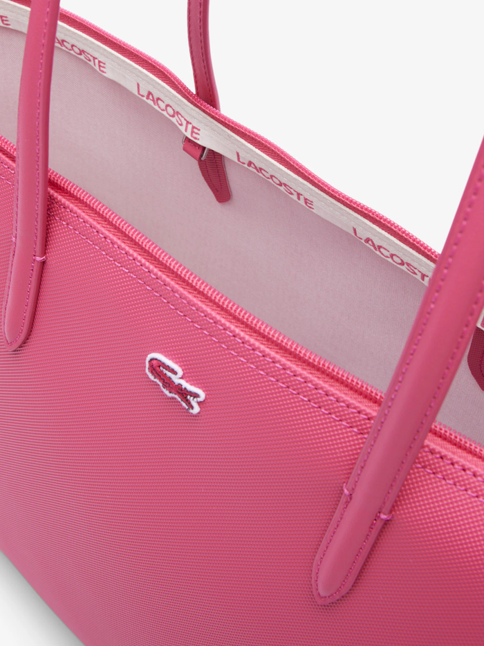 LACOSTE WOMEN Large L.12.12 Concept Tote Pink - MAISONDEFASHION.COM