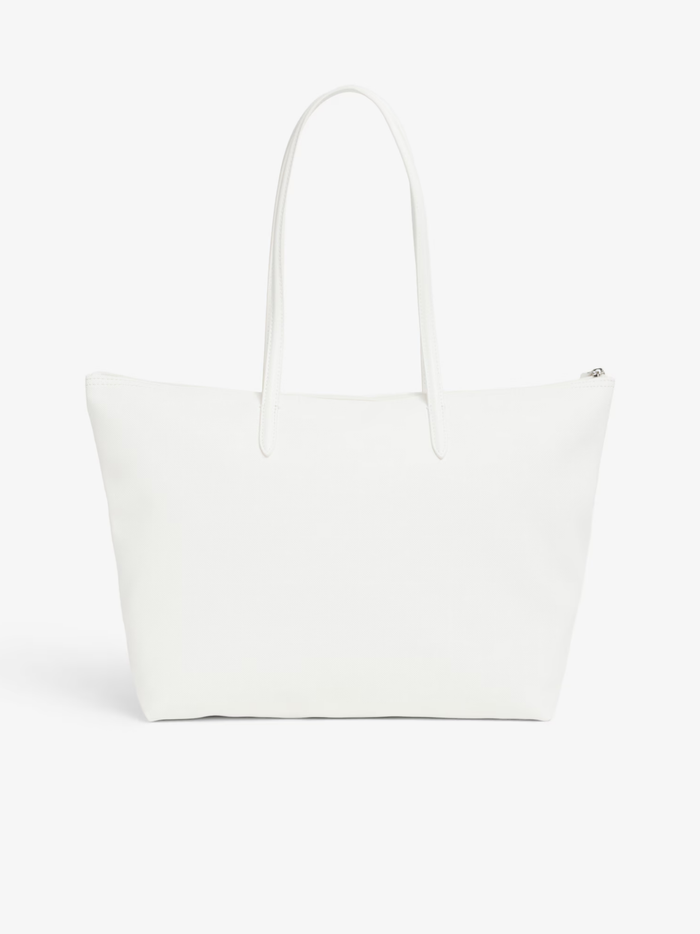 LACOSTE WOMEN Large L.12.12 Concept Tote White - MAISONDEFASHION.COM