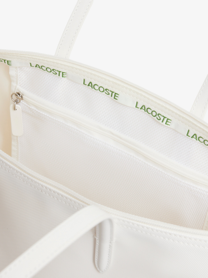 LACOSTE WOMEN Large L.12.12 Concept Tote White - MAISONDEFASHION.COM