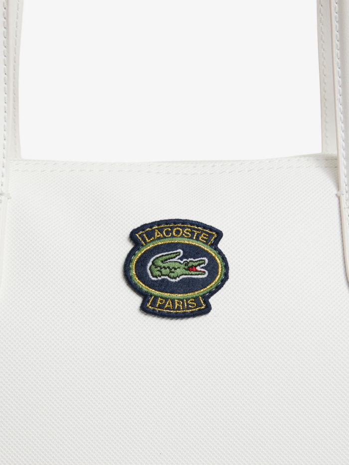 LACOSTE WOMEN Large L.12.12 Concept Tote White - MAISONDEFASHION.COM