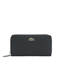 LACOSTE WOMEN Large L.12.12 Concept Zipped Billfold Black - MAISONDEFASHION.COM