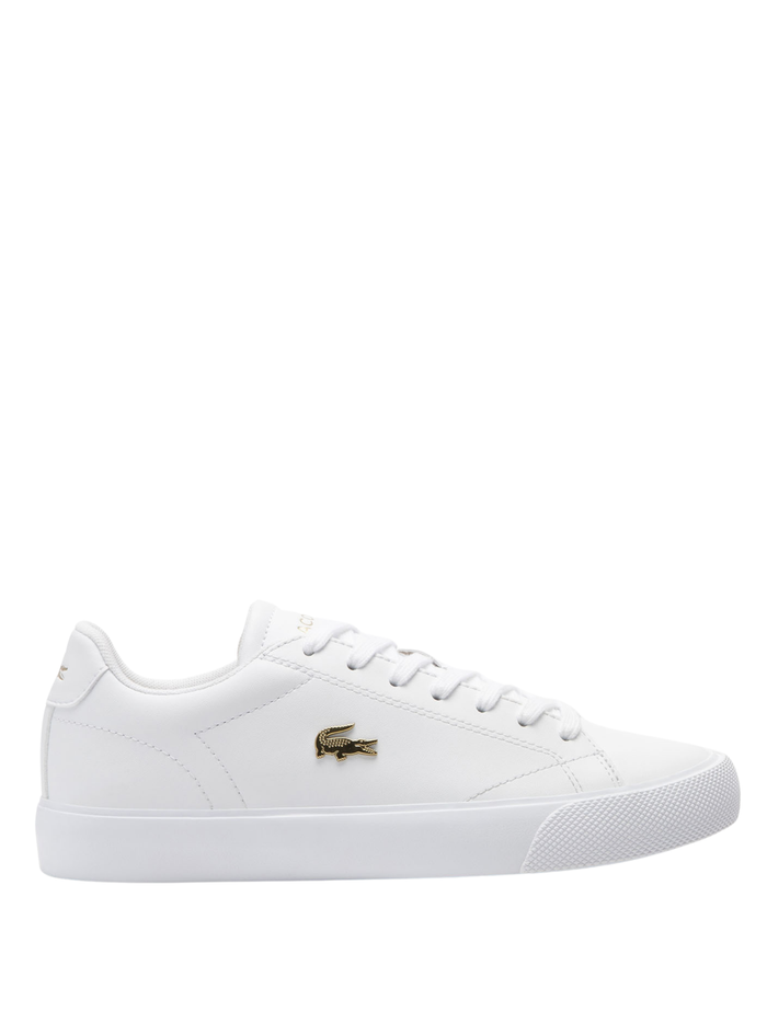 LACOSTE WOMEN Lerond Set Leather Sneakers White/Gold - MAISONDEFASHION.COM