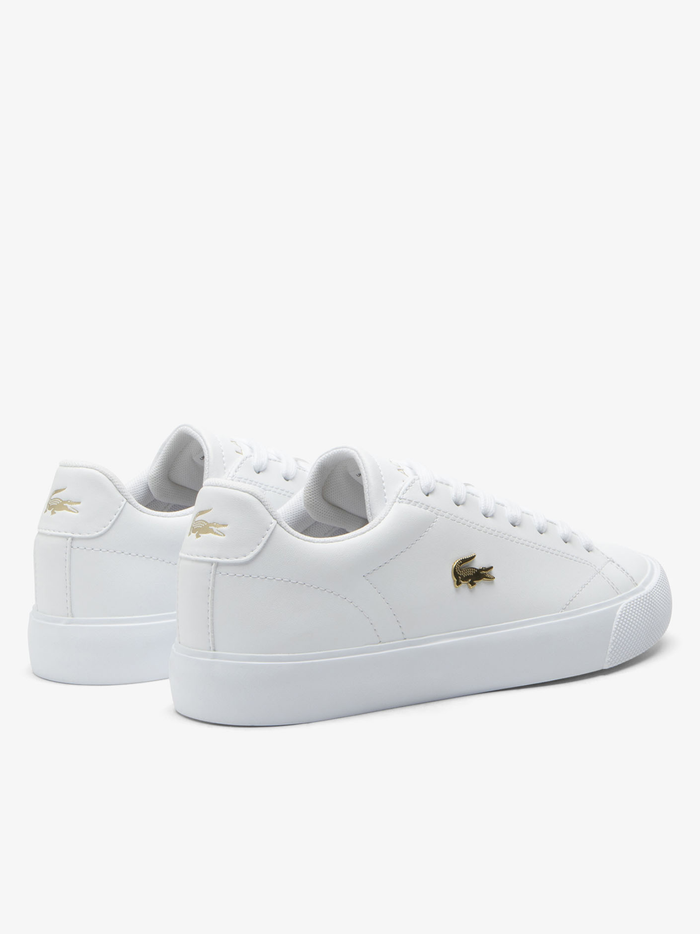 LACOSTE WOMEN Lerond Set Leather Sneakers White/Gold - MAISONDEFASHION.COM