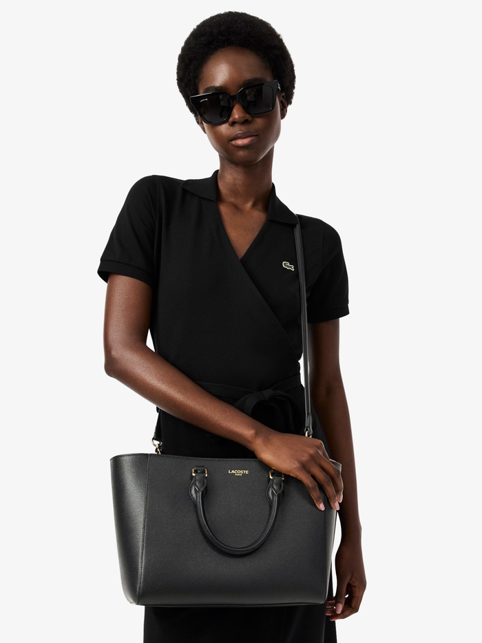 LACOSTE WOMEN Medium Champs-Élysées Tote Black