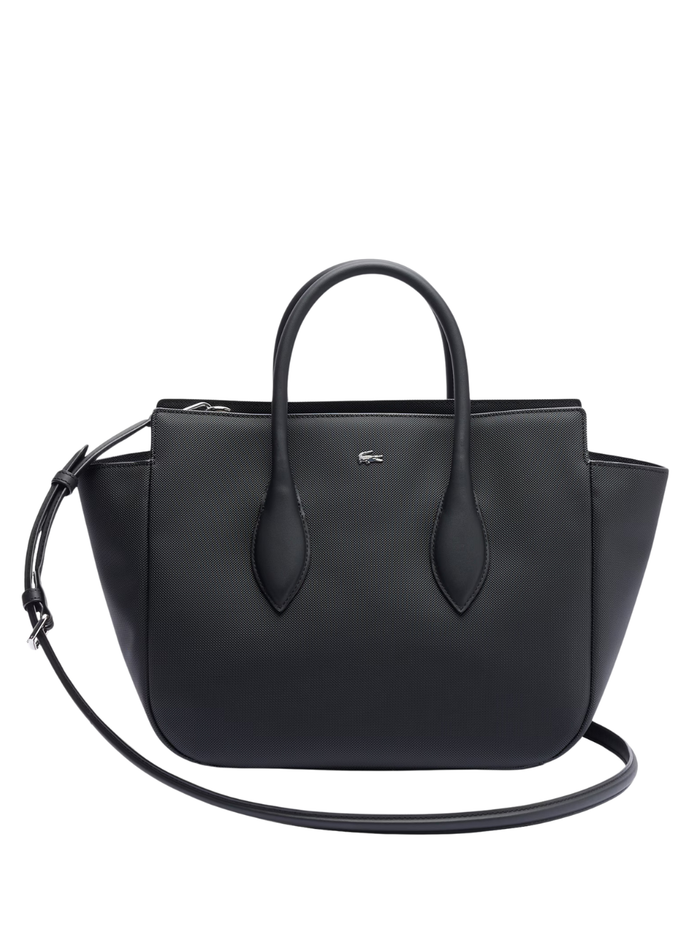 LACOSTE WOMEN Medium Daily City Purse Black - MAISONDEFASHION.COM
