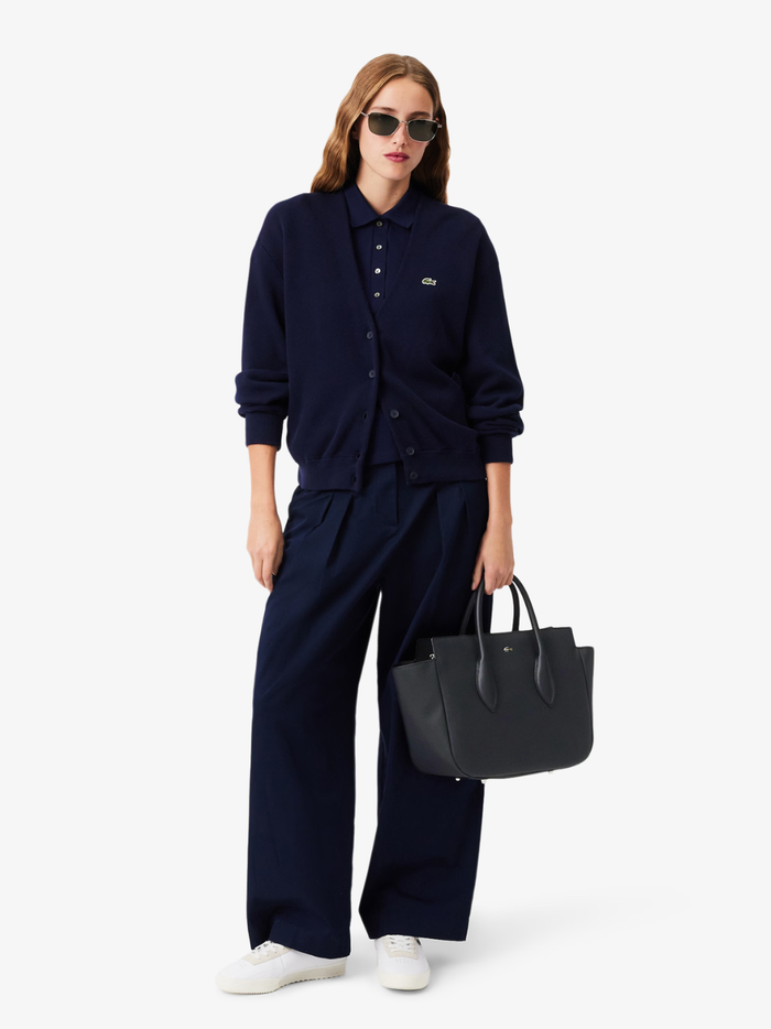LACOSTE WOMEN Medium Daily City Purse Black - MAISONDEFASHION.COM