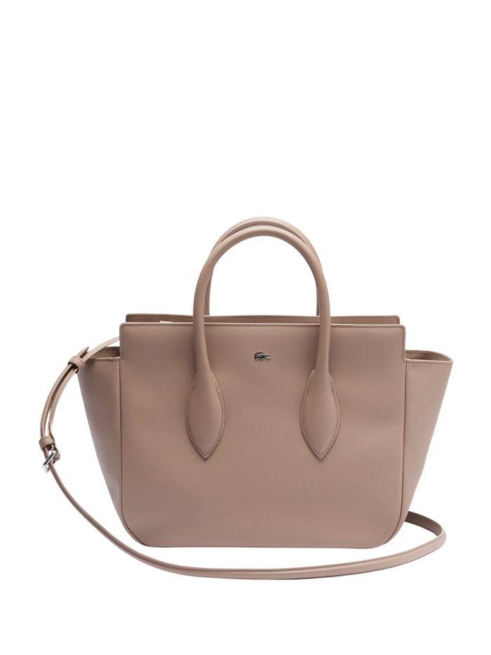 LACOSTE WOMEN Medium Daily City Purse Taupe - MAISONDEFASHION.COM
