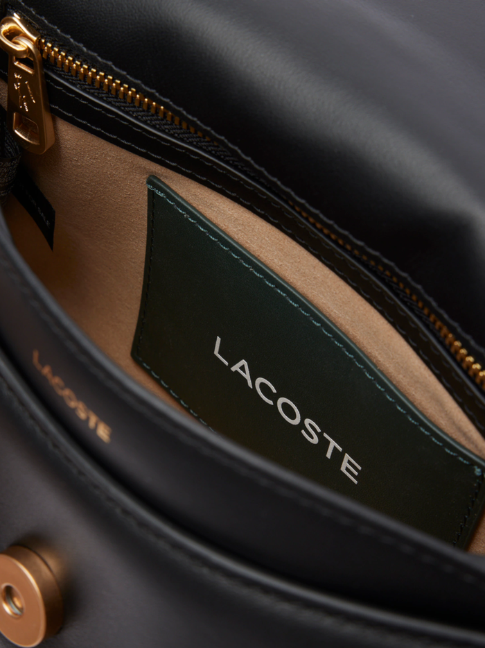 LACOSTE WOMEN Medium Tennis Bliss Shoulder Bag Black - MAISONDEFASHION.COM