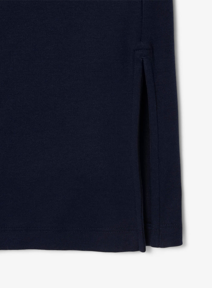LACOSTE WOMEN Oversized Cotton T-Shirt Dress Midnight Blue - MAISONDEFASHION.COM