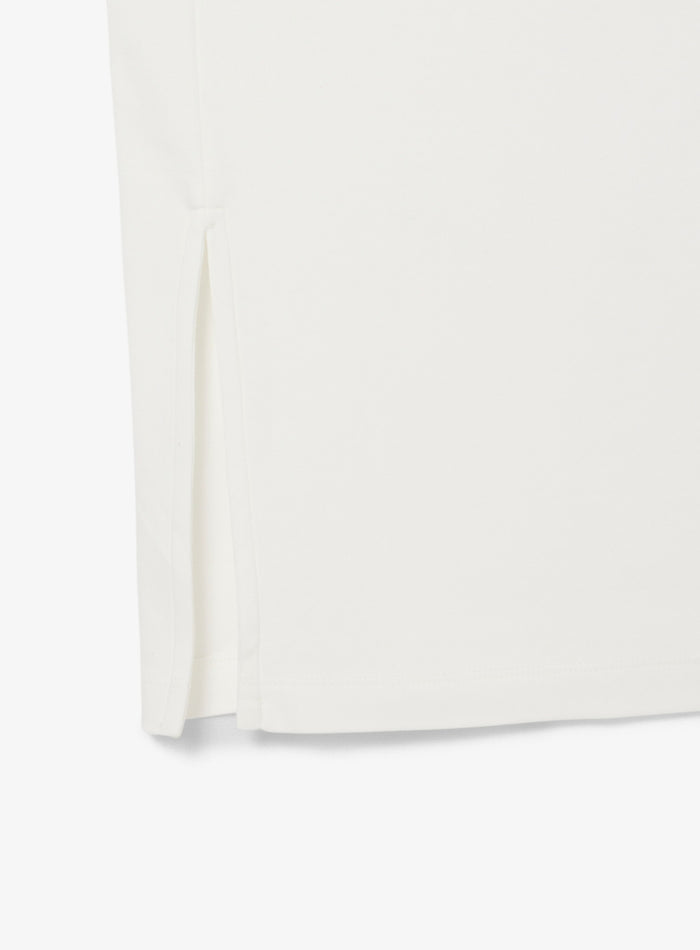 LACOSTE WOMEN Oversized Cotton T-Shirt Dress White - MAISONDEFASHION.COM