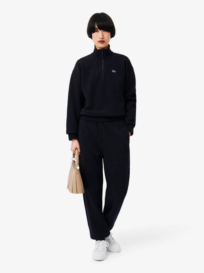 LACOSTE WOMEN Piqué Sweatpants Navy Blue - MAISONDEFASHION.COM