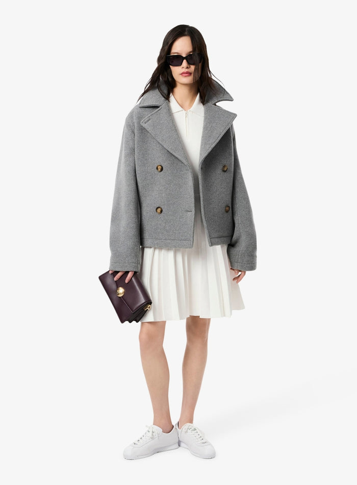 LACOSTE WOMEN Pleated Polo Collar Dress White - MAISONDEFASHION.COM