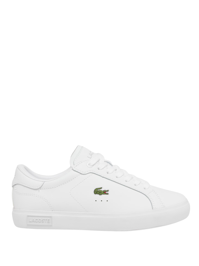 LACOSTE WOMEN Powercourt Leather Sneakers White - MAISONDEFASHION.COM