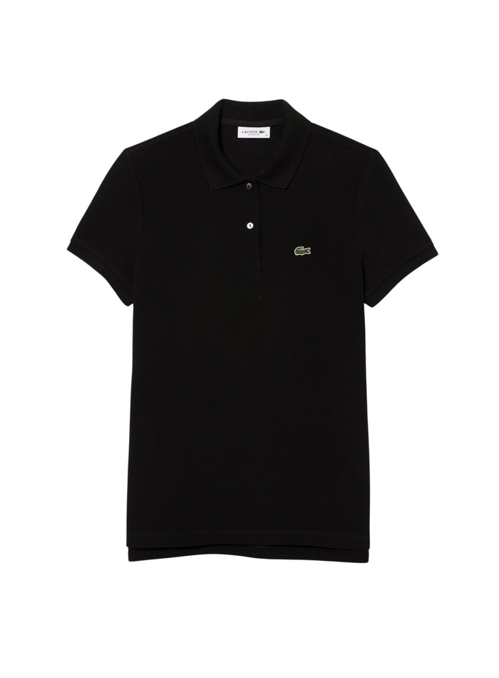 LACOSTE WOMEN Regular Fit Supple Petit Piqué Polo Shirt Black - MAISONDEFASHION.COM