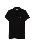 LACOSTE WOMEN Regular Fit Supple Petit Piqué Polo Shirt Black - MAISONDEFASHION.COM