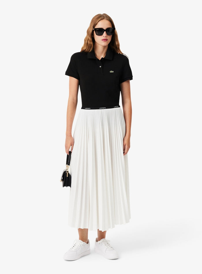 LACOSTE WOMEN Regular Fit Supple Petit Piqué Polo Shirt Black - MAISONDEFASHION.COM