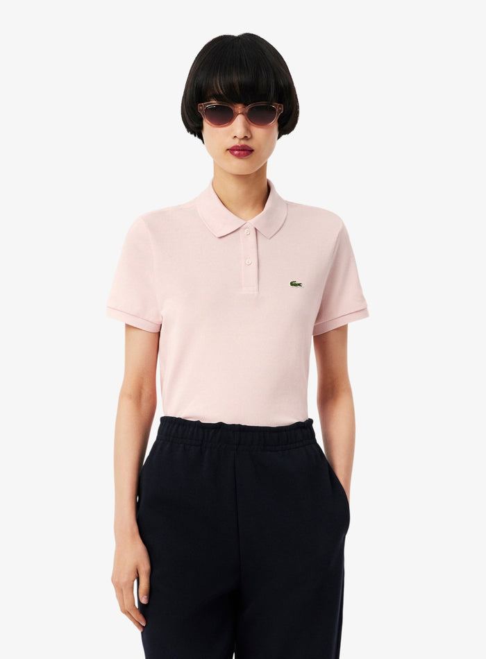 LACOSTE WOMEN Regular Fit Supple Petit Piqué Polo Shirt Light Pink - MAISONDEFASHION.COM