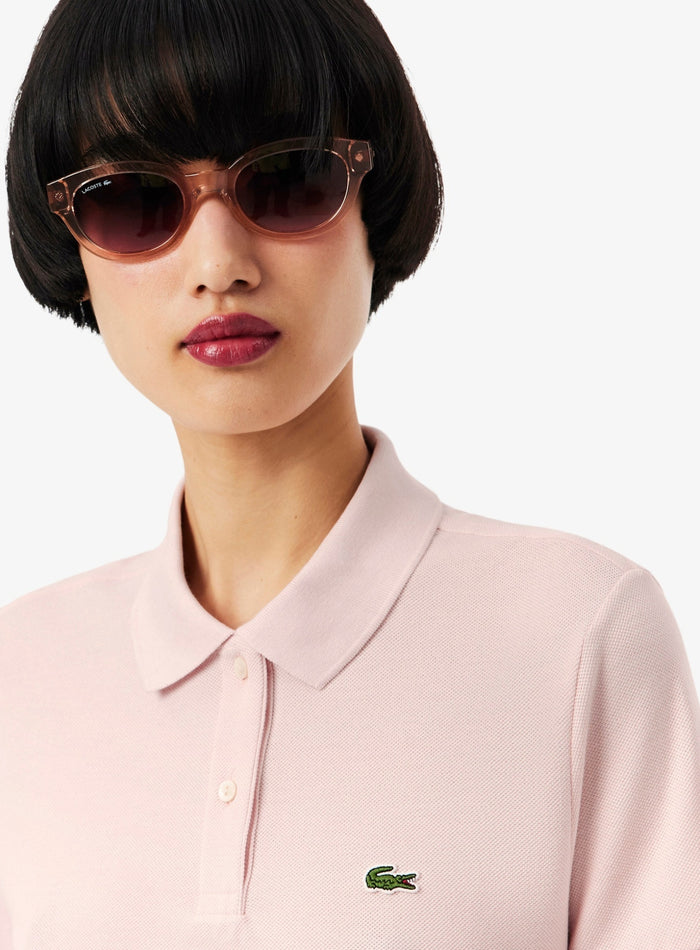 LACOSTE WOMEN Regular Fit Supple Petit Piqué Polo Shirt Light Pink - MAISONDEFASHION.COM