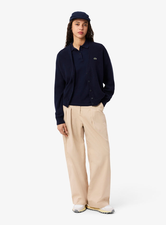 LACOSTE WOMEN Regular Fit Supple Petit Piqué Polo Shirt Midnight Blue - MAISONDEFASHION.COM