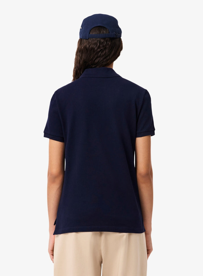 LACOSTE WOMEN Regular Fit Supple Petit Piqué Polo Shirt Midnight Blue - MAISONDEFASHION.COM