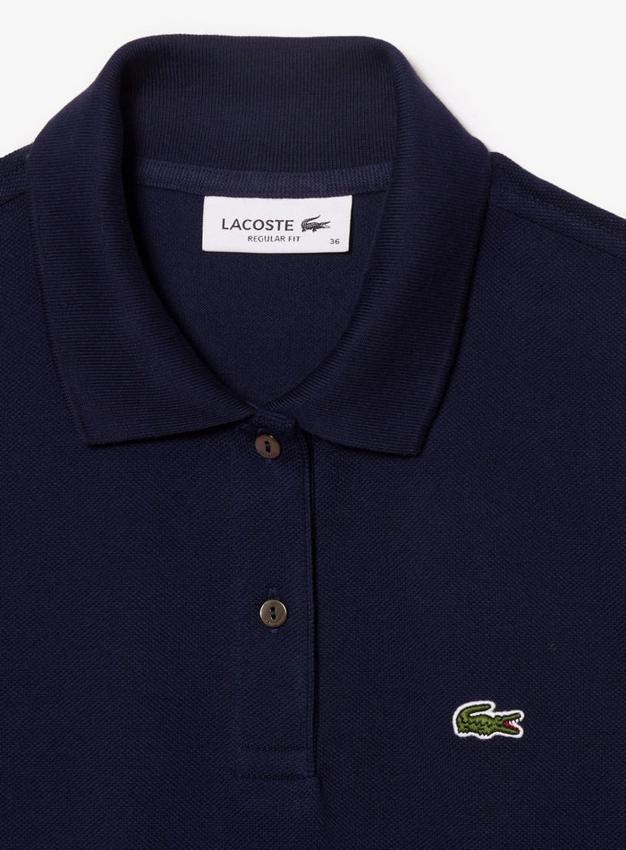 LACOSTE WOMEN Regular Fit Supple Petit Piqué Polo Shirt Midnight Blue - MAISONDEFASHION.COM