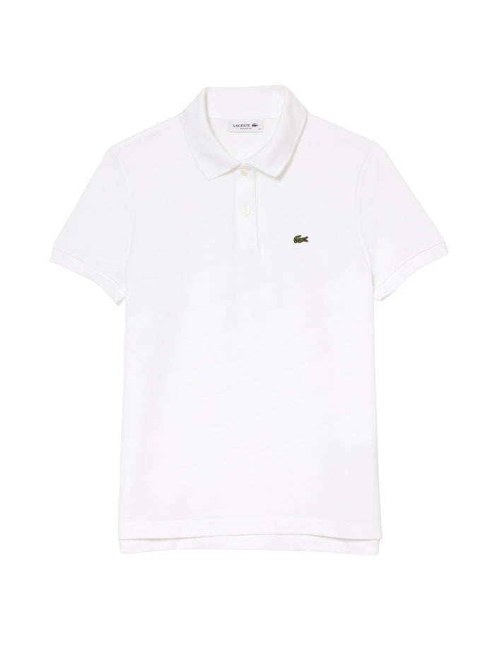 LACOSTE WOMEN Regular Fit Supple Petit Piqué Polo Shirt White - MAISONDEFASHION.COM