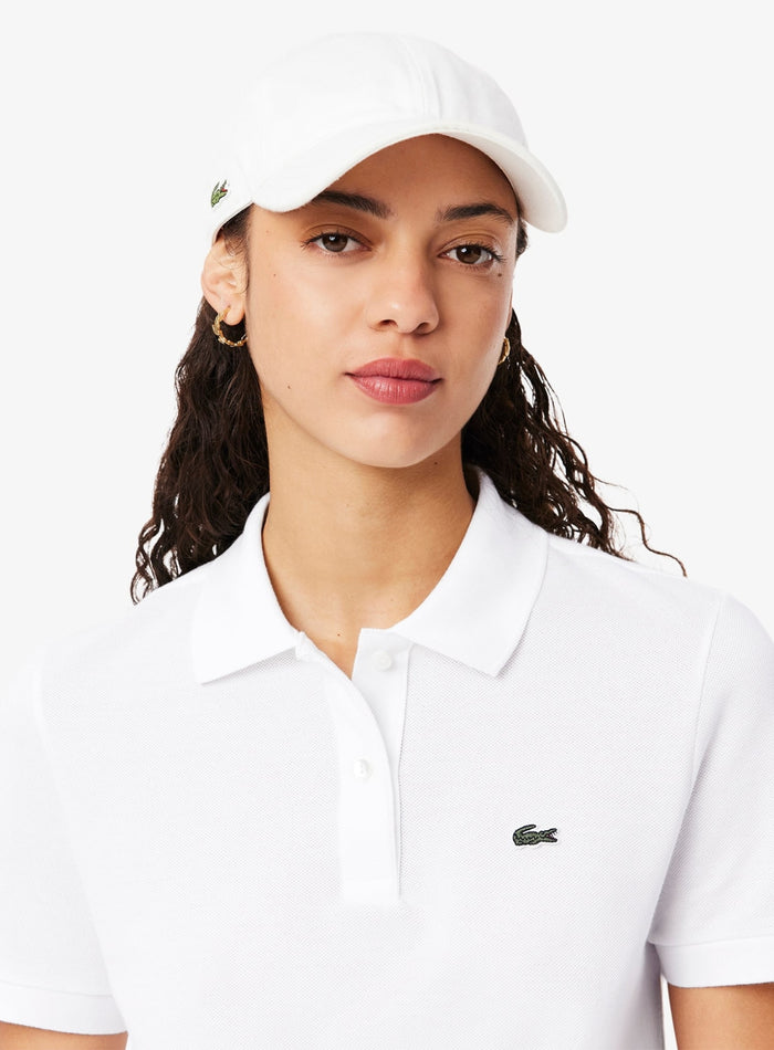 LACOSTE WOMEN Regular Fit Supple Petit Piqué Polo Shirt White - MAISONDEFASHION.COM