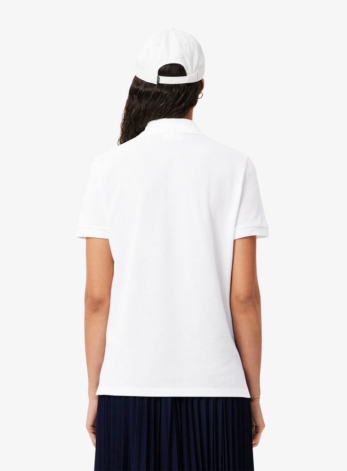 LACOSTE WOMEN Regular Fit Supple Petit Piqué Polo Shirt White - MAISONDEFASHION.COM