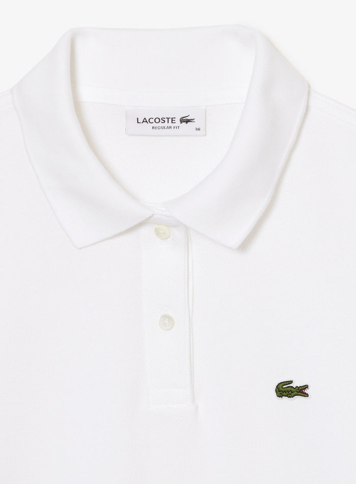 LACOSTE WOMEN Regular Fit Supple Petit Piqué Polo Shirt White - MAISONDEFASHION.COM