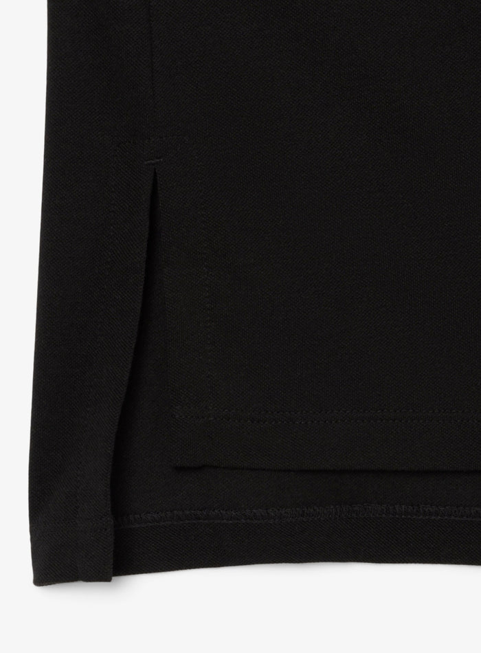 LACOSTE WOMEN Relaxed Fit Fluid Piqué Polo Shirt Black - MAISONDEFASHION.COM