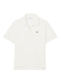 LACOSTE WOMEN Relaxed Fit Fluid Piqué Polo Shirt White - MAISONDEFASHION.COM